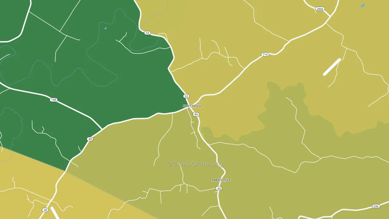 Southville, KY Map of Assault Rates
