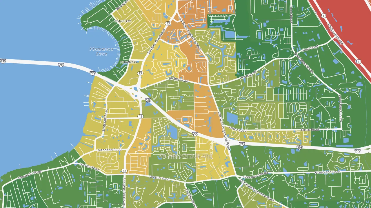 Southwood, Jacksonville, FL Map of Assault Rates