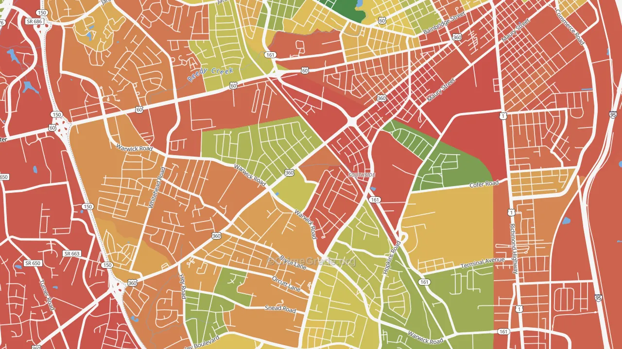 Southwood, Richmond, VA Map of Assault Rates