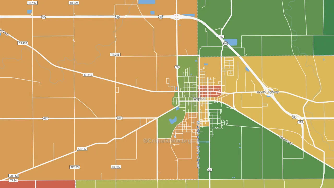 Southworth, OH Map of Assault Rates