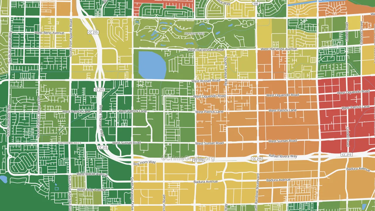 Sovana, Spring Valley, NV Map of Assault Rates