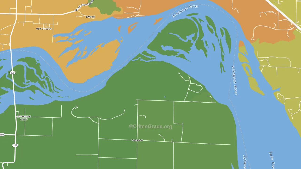 Spadra, AR Map of Assault Rates