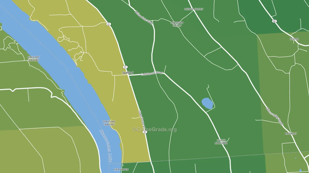Spafford, NY Map of Assault Rates