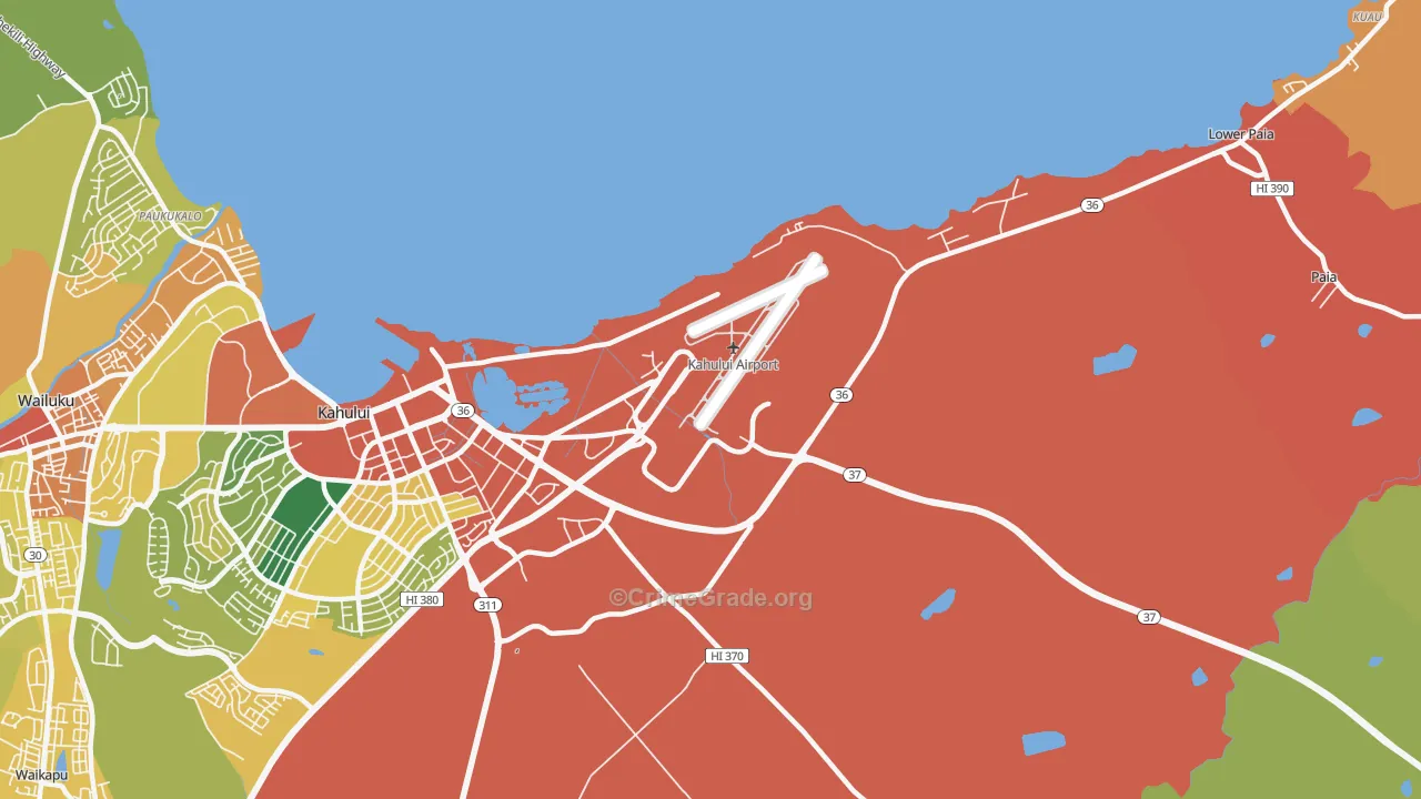 Spanish B Village, HI Map of Assault Rates