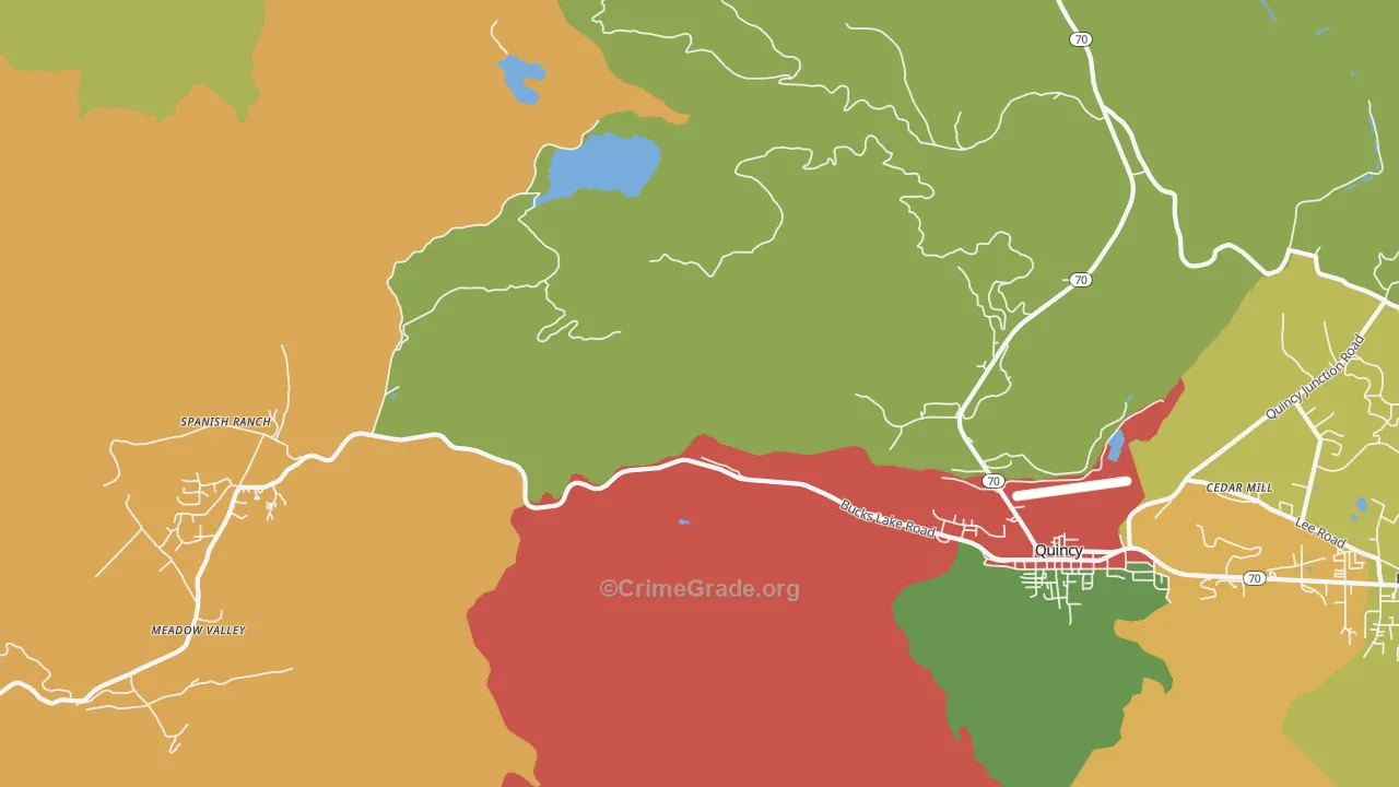 Spanish Ranch, CA Map of Assault Rates