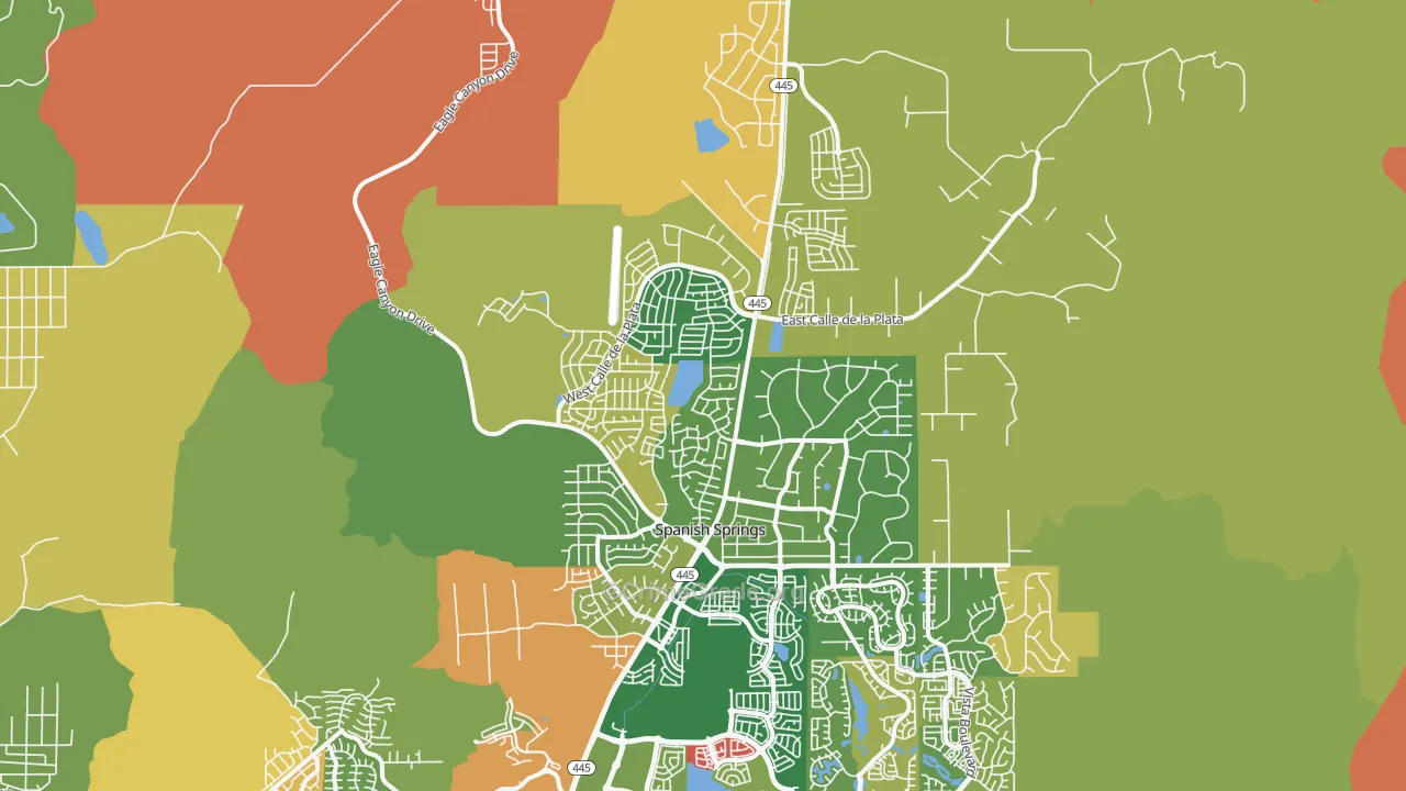 Spanish Springs, NV Map of Assault Rates