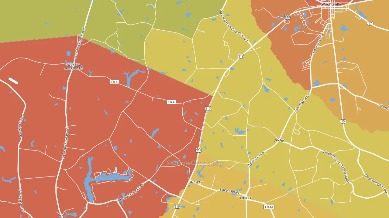Spann, GA Map of Assault Rates