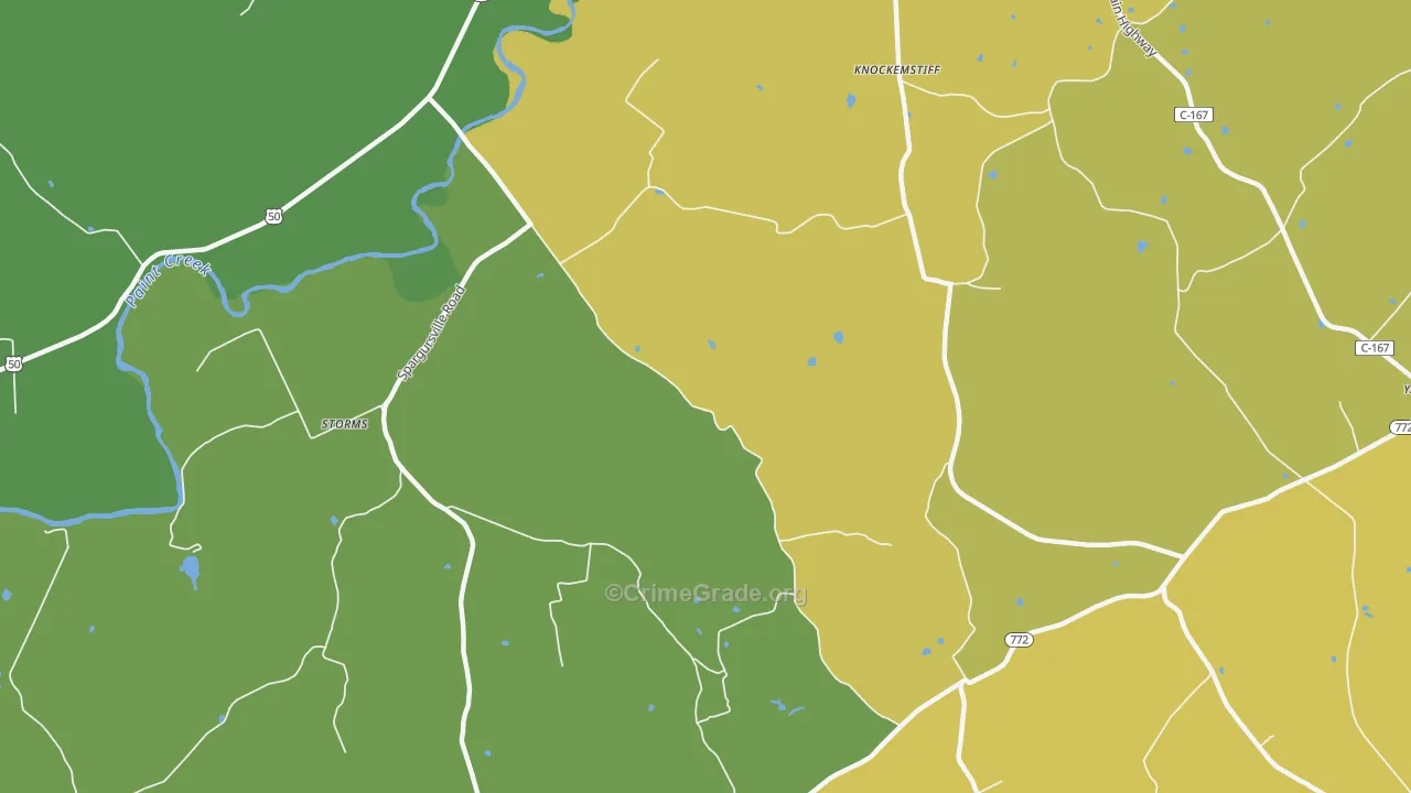 Spargursville, OH Map of Assault Rates