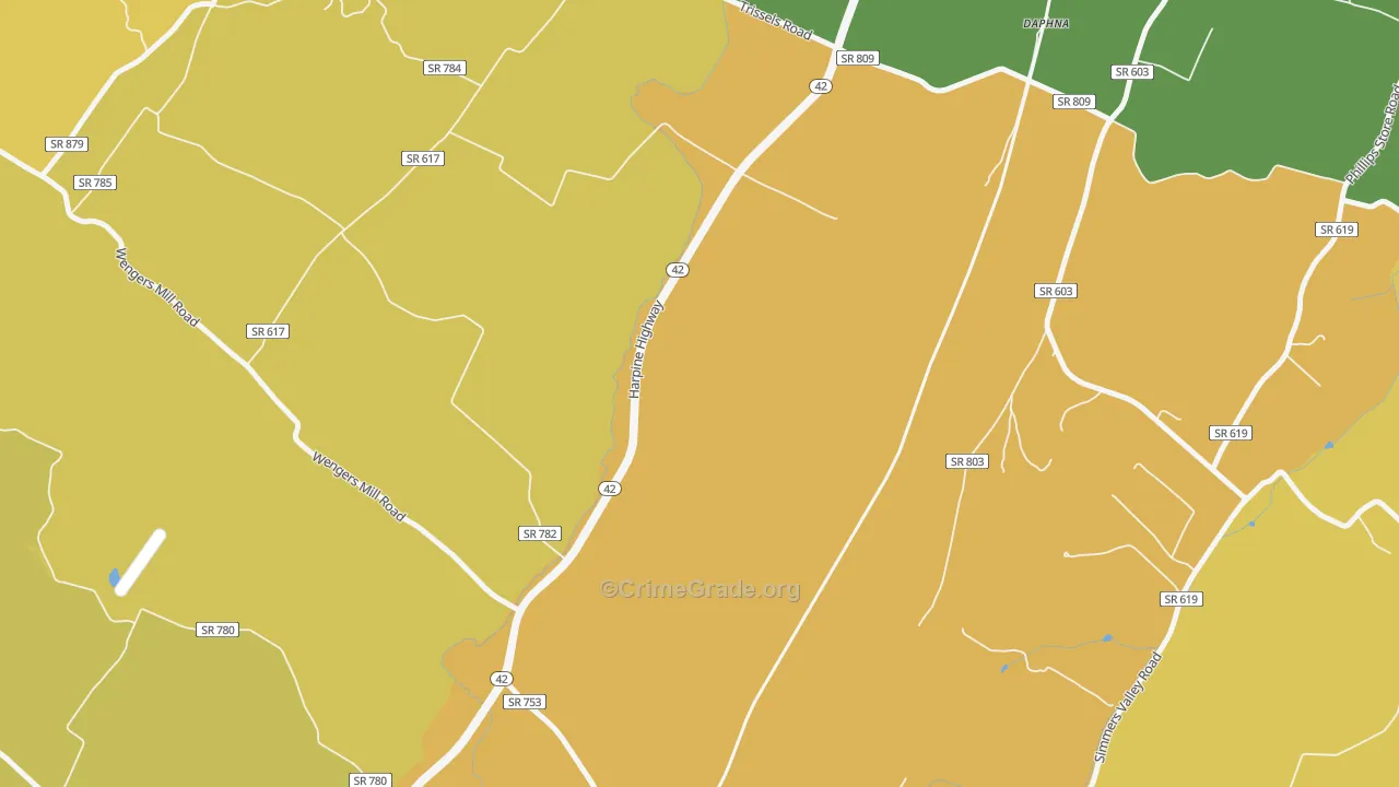 Sparkling Springs, VA Map of Assault Rates