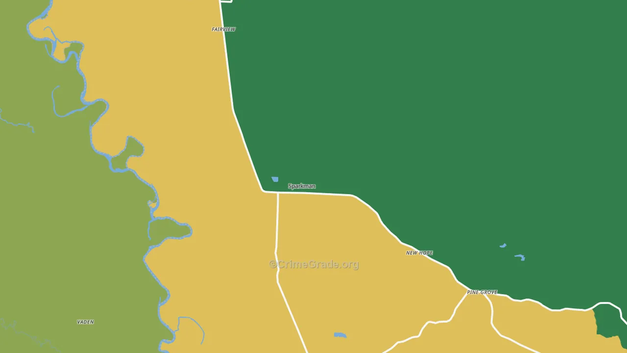 Sparkman, AR Map of Assault Rates