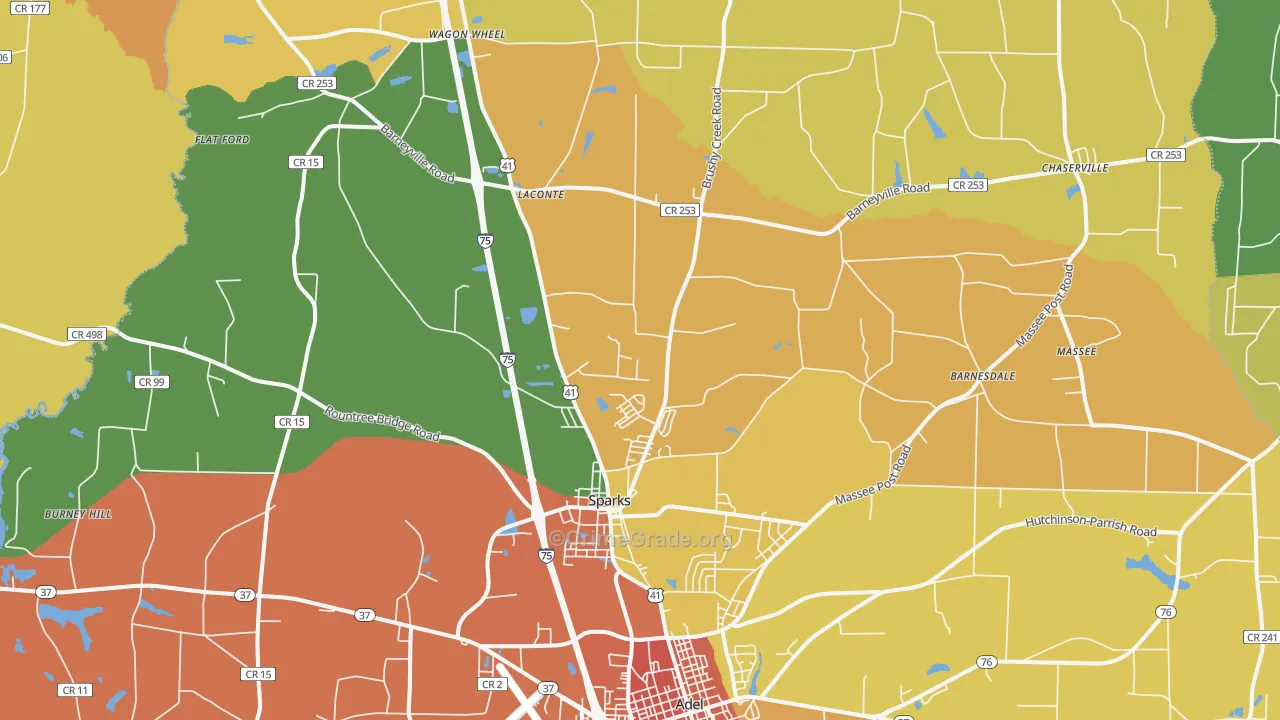 Sparks, GA Map of Assault Rates