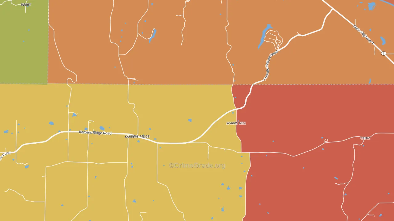 Sparks Hill, IL Map of Assault Rates
