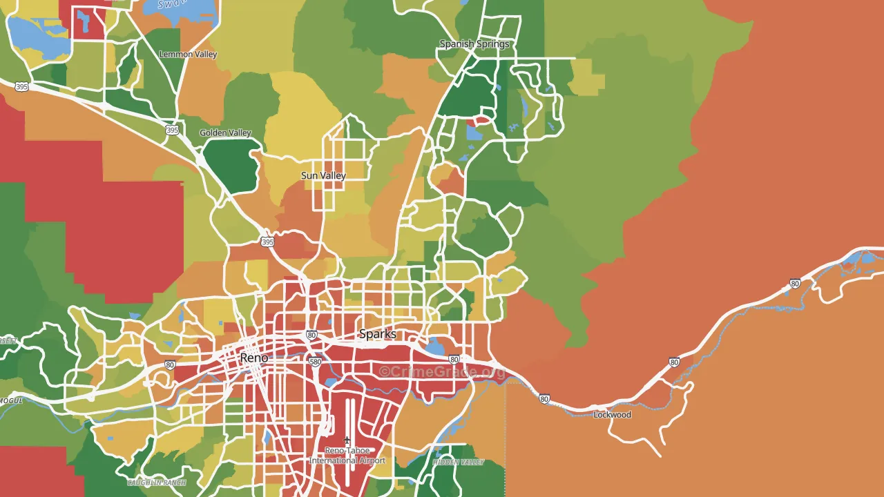 Sparks, NV Map of Assault Rates