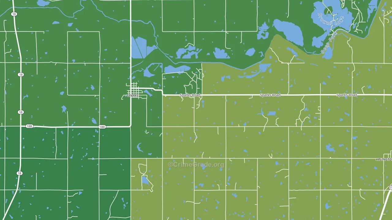 Sparks, OK Map of Assault Rates