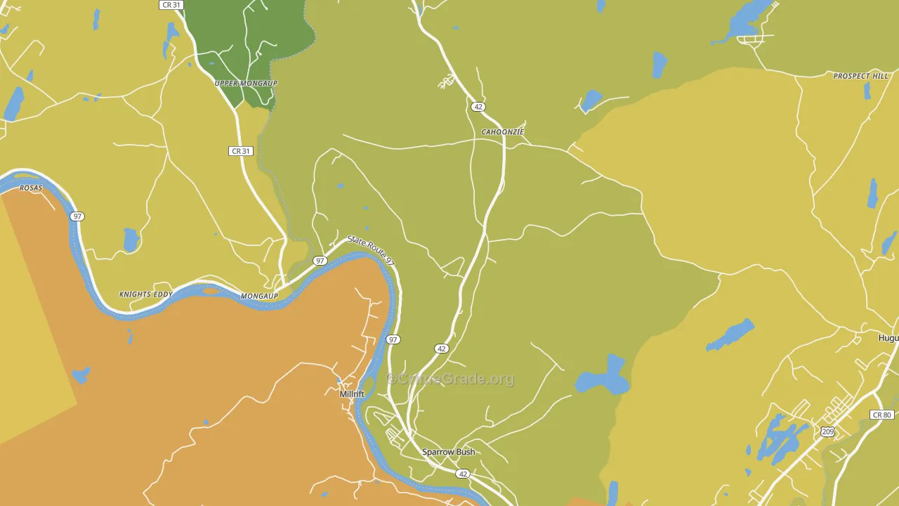 Sparrow Bush, NY Map of Assault Rates