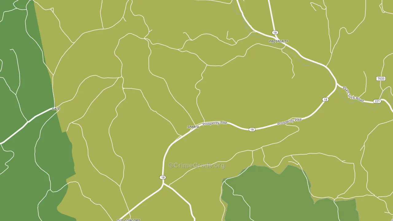 Sparta, PA Map of Assault Rates