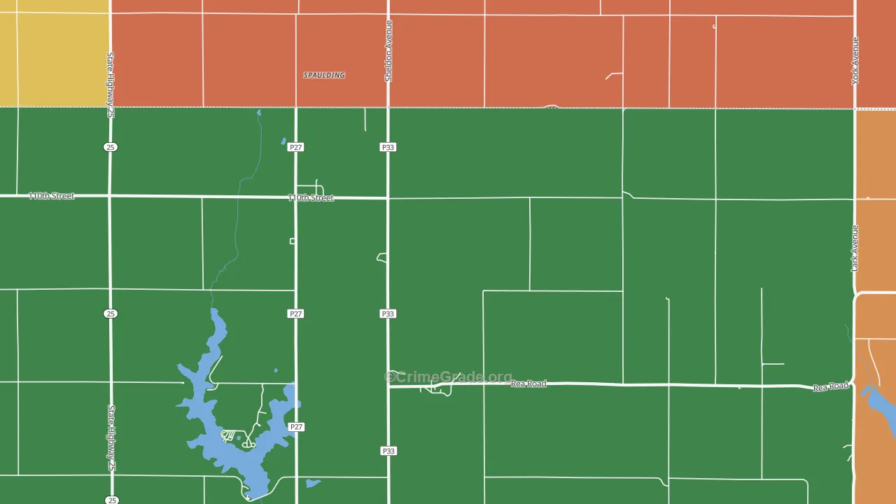 Spaulding, IA Map of Assault Rates