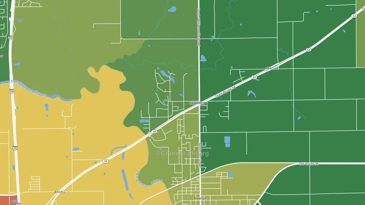 Spaulding, IL Map of Assault Rates