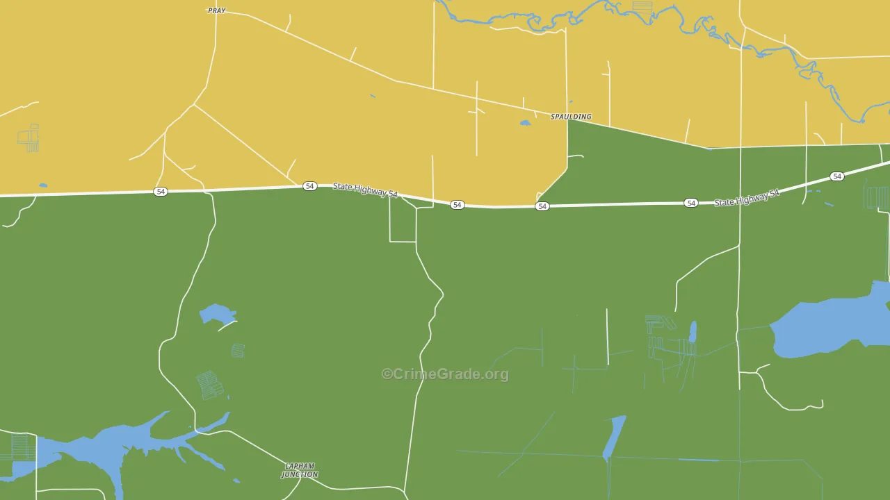 Spaulding, WI Map of Assault Rates