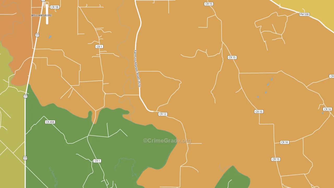 Speaks, TX Map of Assault Rates