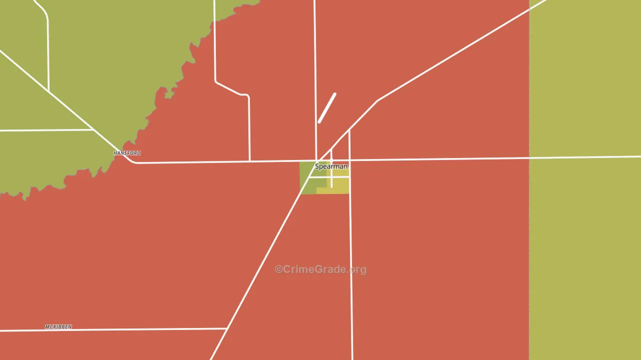 Spearman, TX Map of Assault Rates