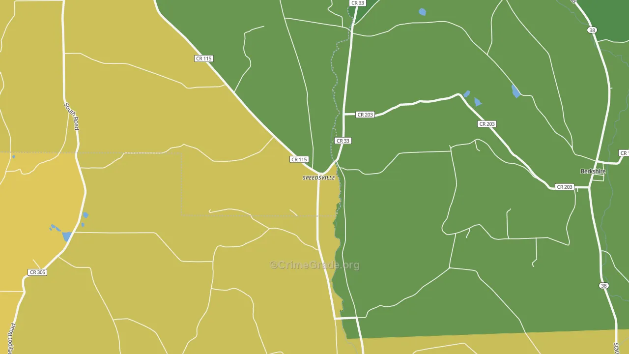 Speedsville, NY Map of Assault Rates