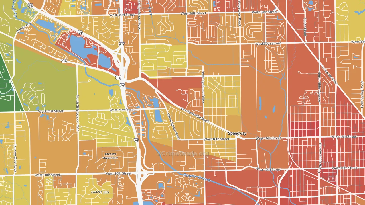 Speedway, IN Map of Assault Rates