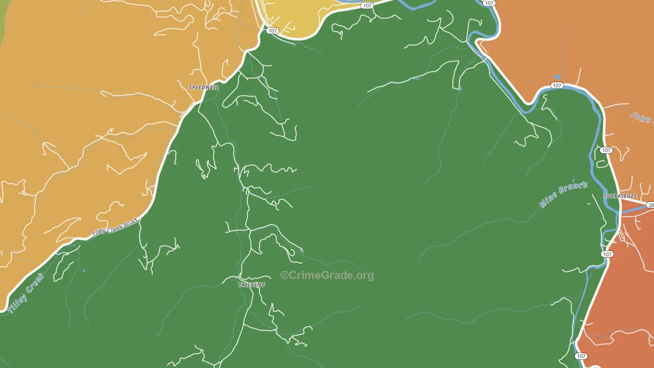 Speedwell, NC Map of Assault Rates