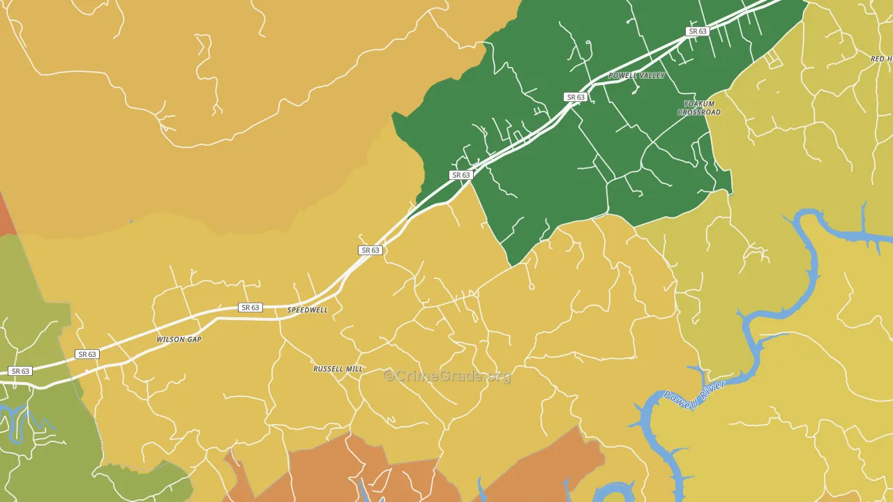Speedwell, TN Map of Assault Rates