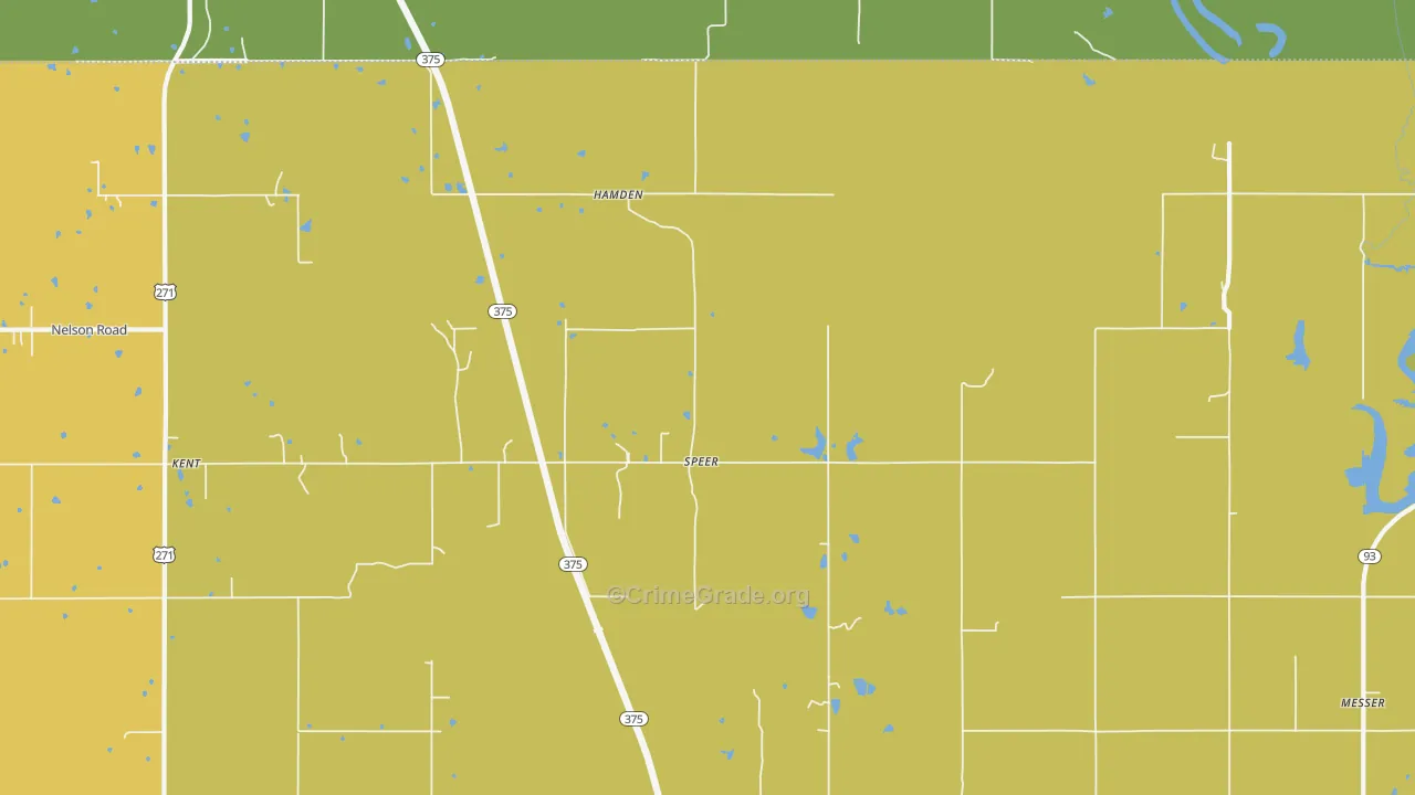Speer, OK Map of Assault Rates
