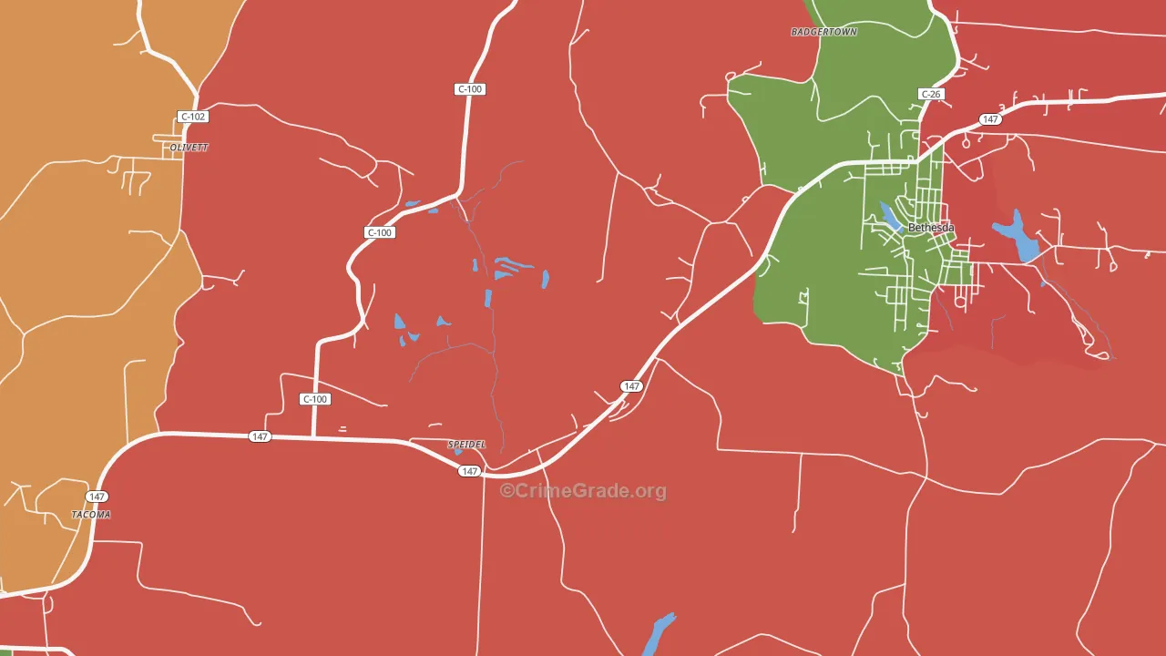 Speidel, OH Map of Assault Rates