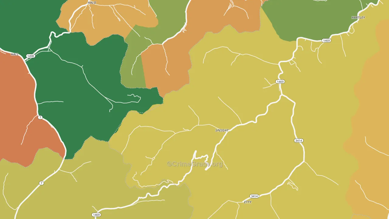 Speight, KY Map of Assault Rates