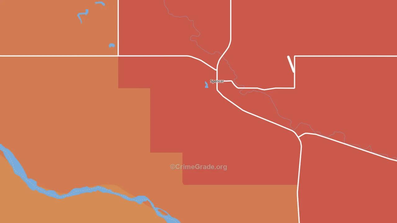Spencer, NE Map of Assault Rates