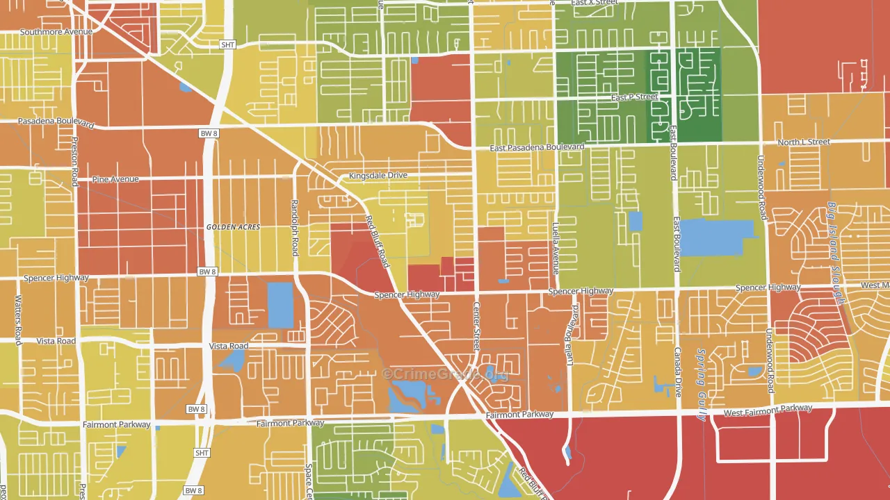 Spencer View Terrace, Deer Park, TX Map of Assault Rates