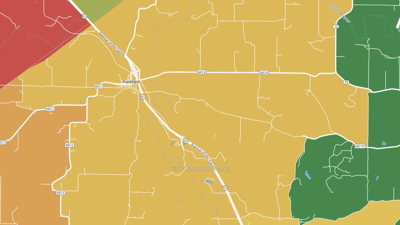 Spencerburg, MO Map of Assault Rates
