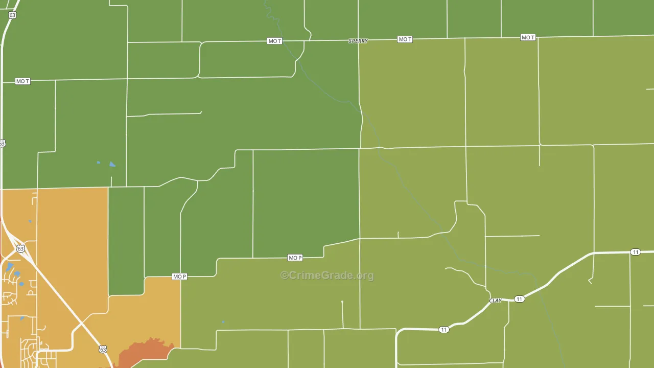 Sperry, MO Map of Assault Rates