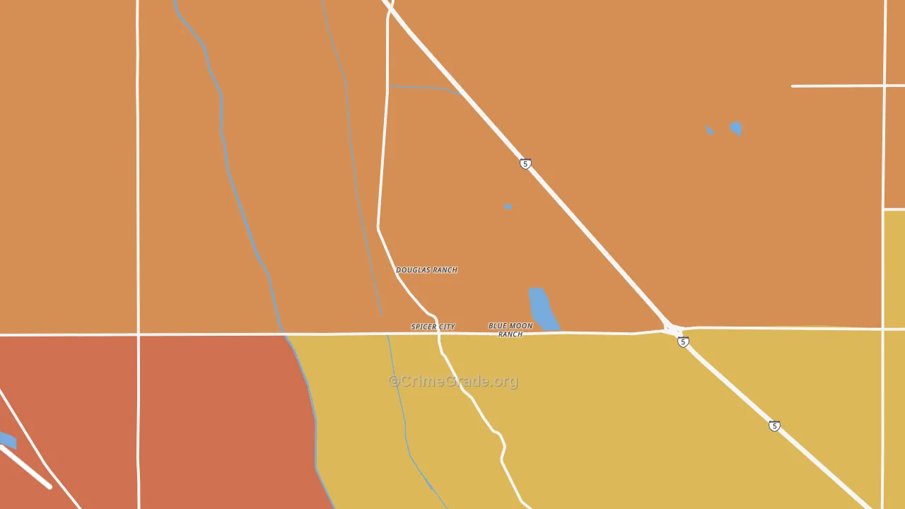 Spicer City, CA Map of Assault Rates