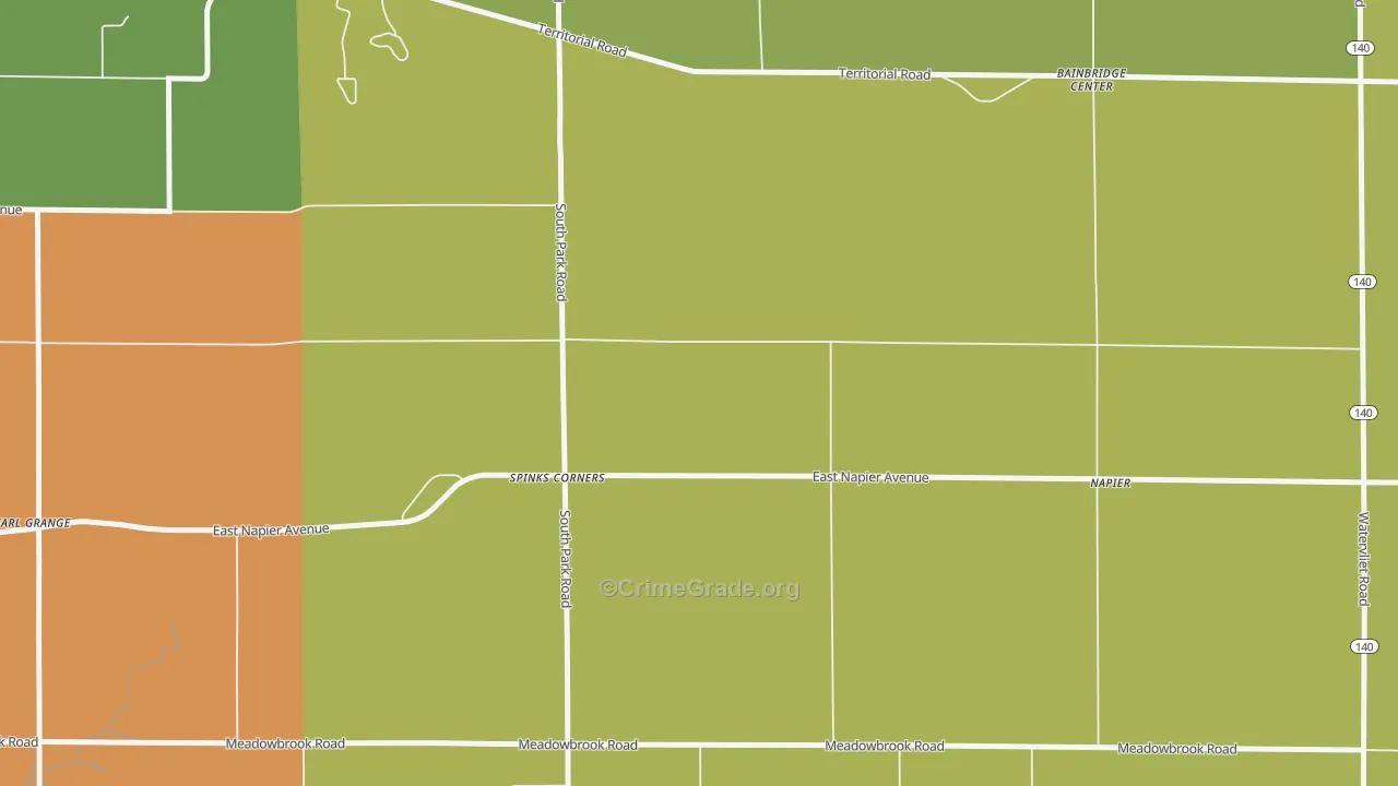 Spinks Corners, MI Map of Assault Rates