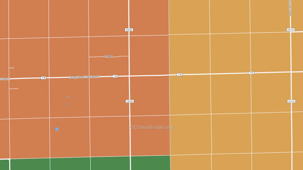 Spires, IL Map of Assault Rates