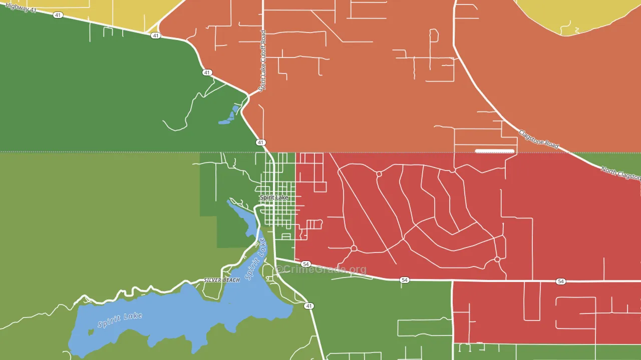 Spirit Lake, ID Map of Assault Rates