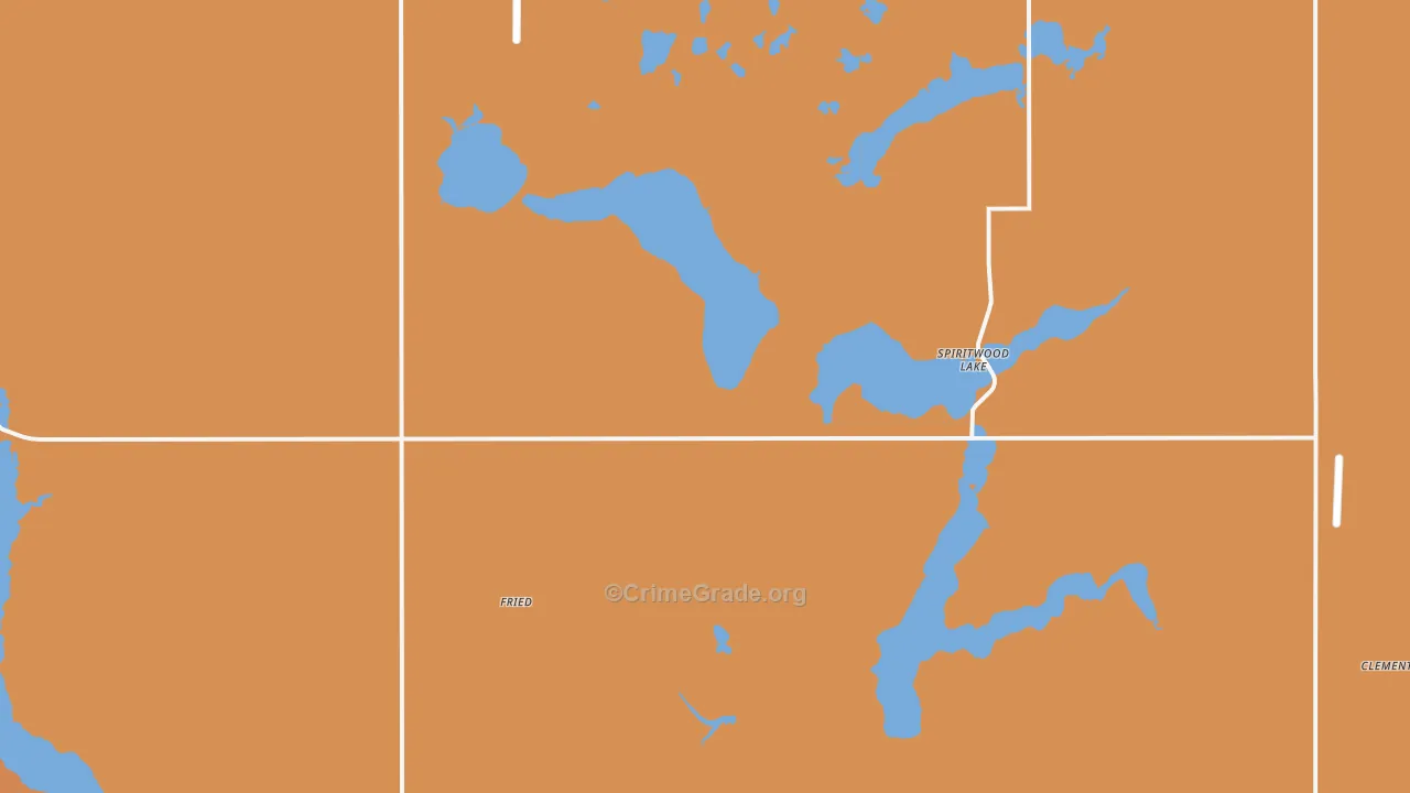 Spiritwood Lake, ND Map of Assault Rates