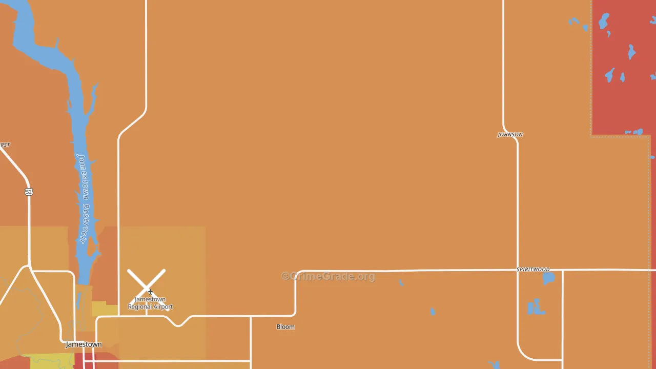 Spiritwood, ND Map of Assault Rates