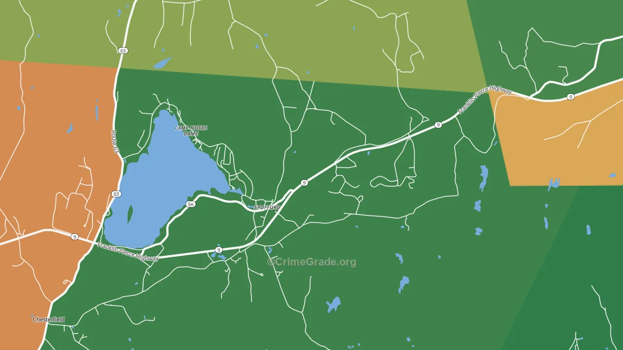 Spofford, NH Map of Assault Rates