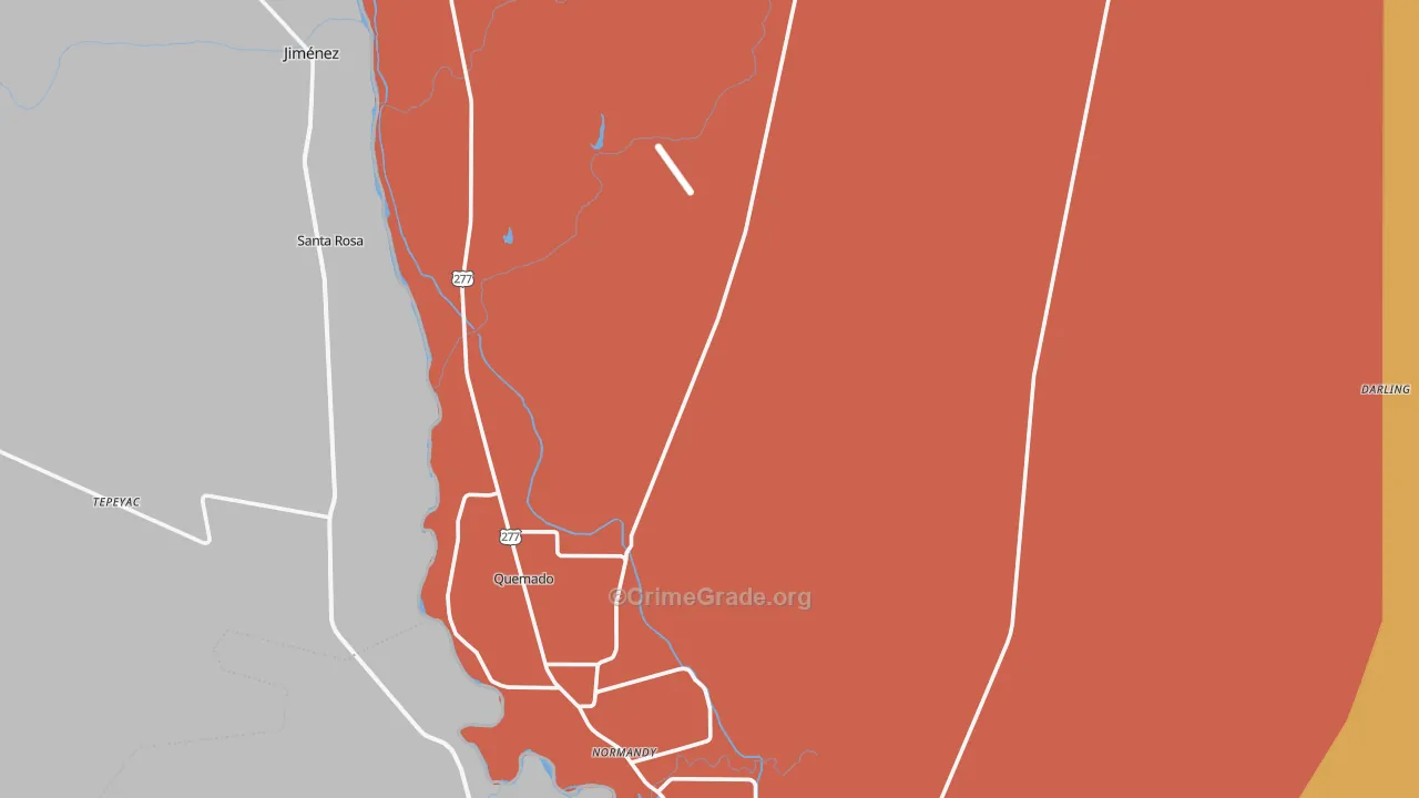 Spofford, TX Map of Assault Rates