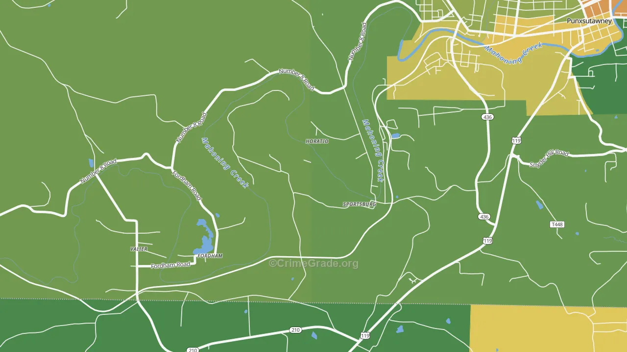 Sportsburg, PA Map of Assault Rates