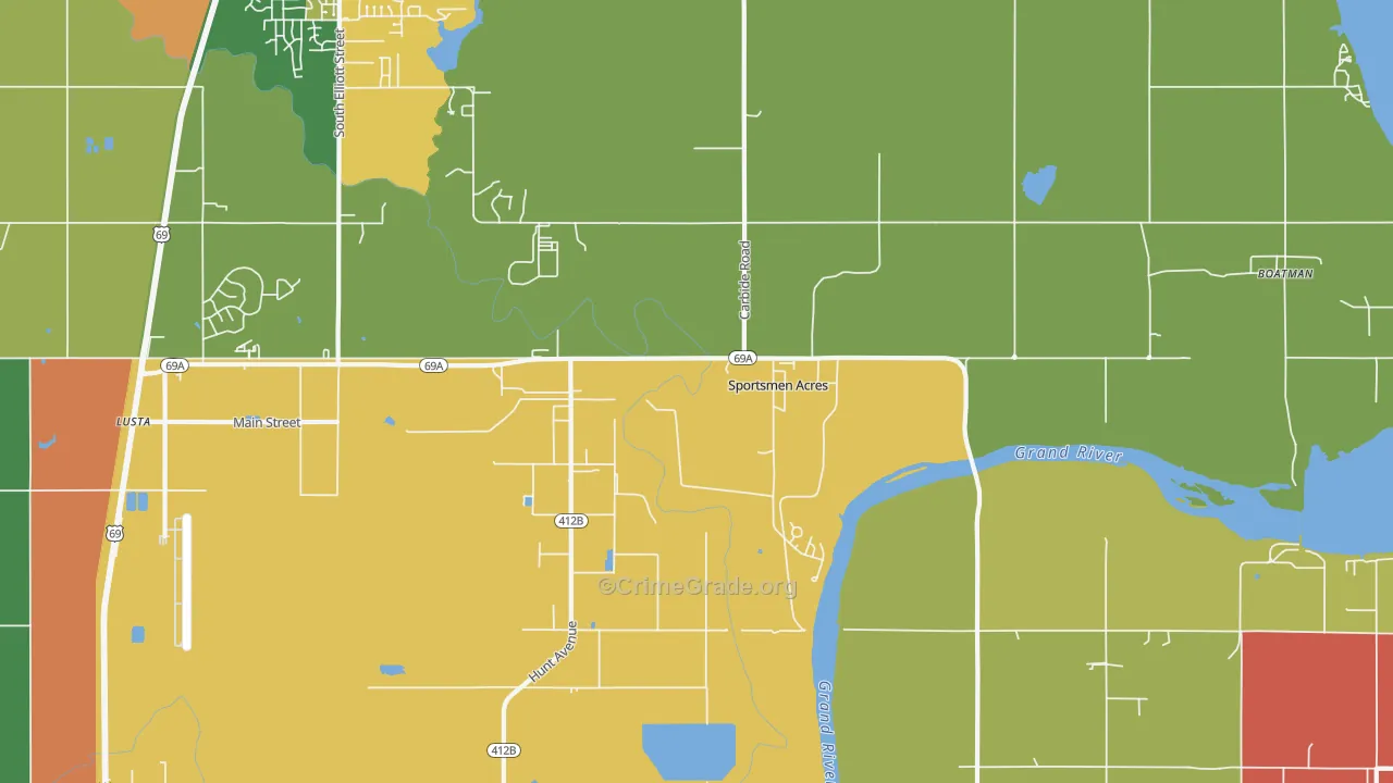 Sportsmen Acres, OK Map of Assault Rates