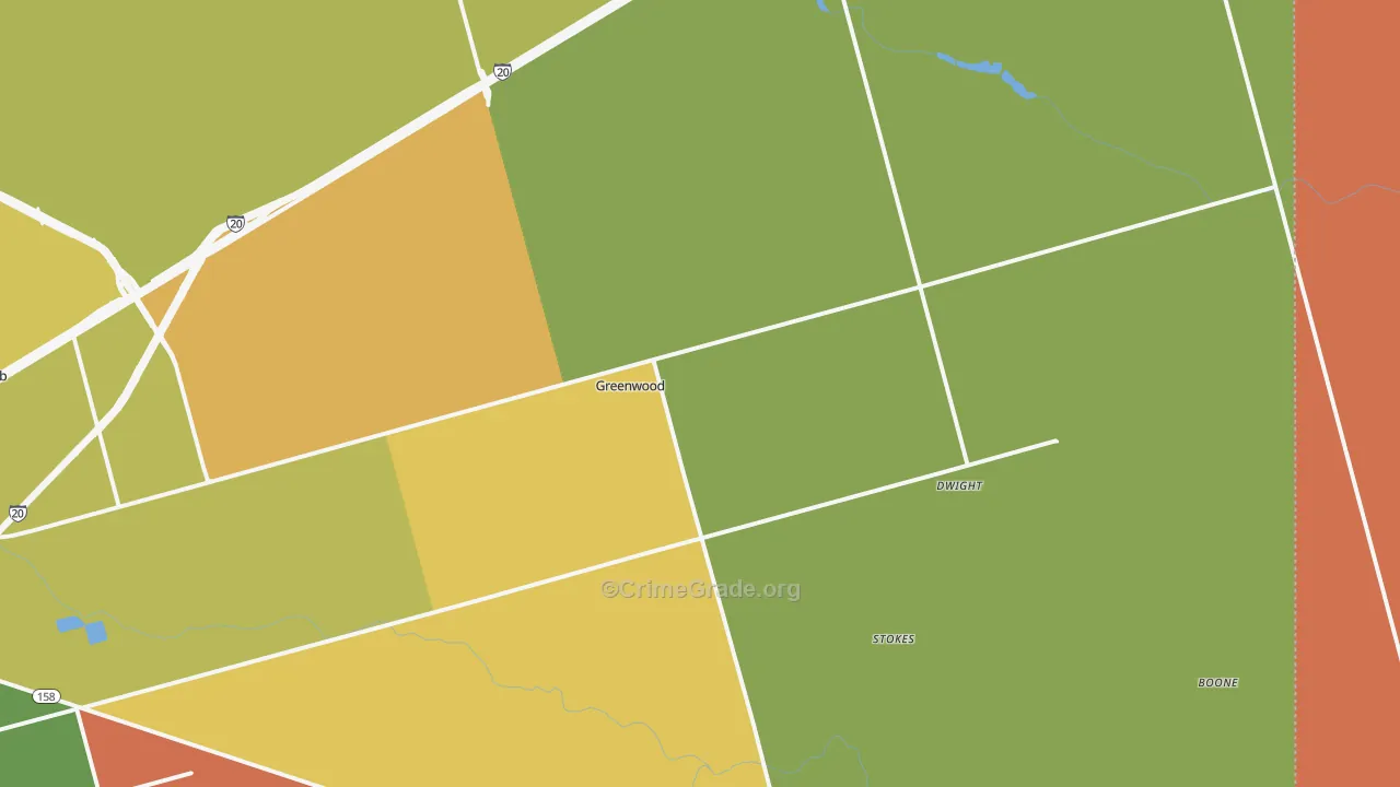 Spraberry, TX Map of Assault Rates