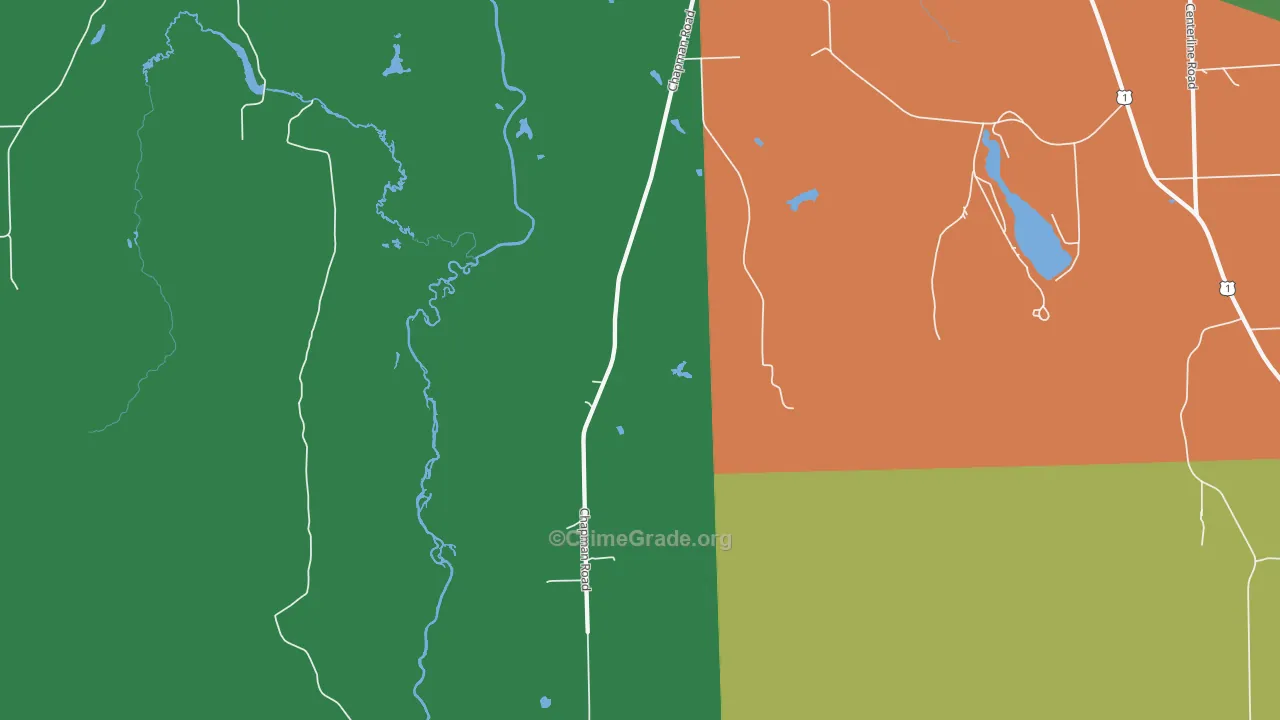 Spragueville, ME Map of Assault Rates