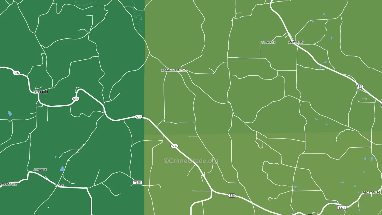 Sprankle Mills, PA Map of Assault Rates
