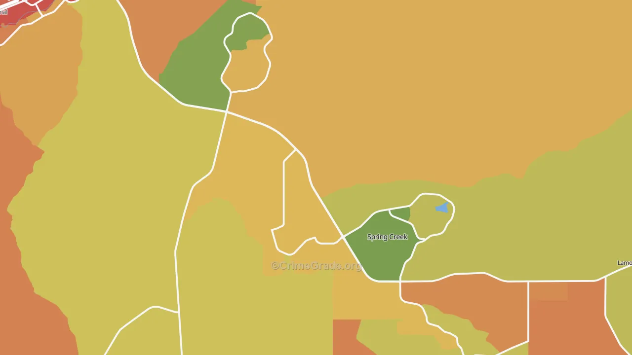 Spring Creek, NV Map of Assault Rates